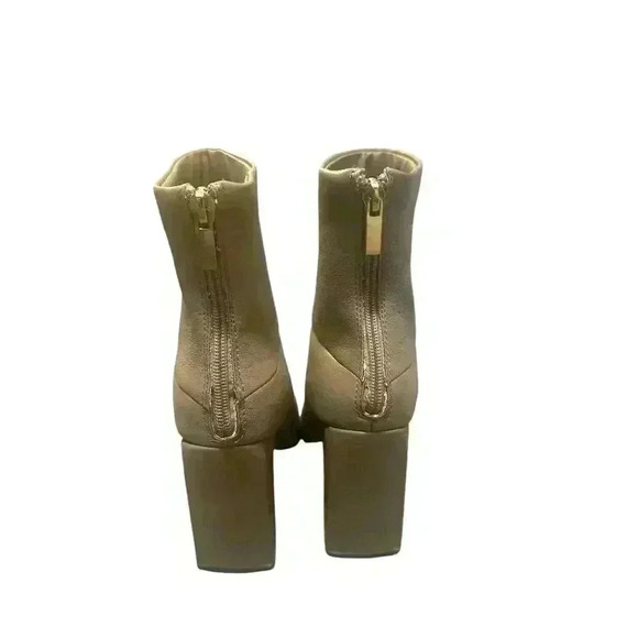 NEW JustFab Womens Tan Booties Size 8.  4” Inch Heels - Picture 3 of 5